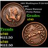 Image 1 : 1863 Washington F-118/418 Civil War Token 1c Grades xf