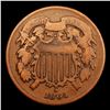 Image 2 : 1864 Two Cent Piece 2c Grades vf+