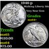 Image 1 : 1946-p Walking Liberty Half Dollar 50c Grades Choice+ Unc