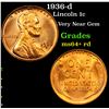 Image 1 : 1936-d Lincoln Cent 1c Grades Choice+ Unc RD