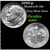 Image 1 : 1950-p Roosevelt Dime 10c Grades Choice+ Unc