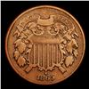 Image 2 : 1865 Plain 5 Two Cent Piece 2c Grades vf++