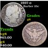 Image 1 : 1897-o Barber Quarter 25c Grades g+