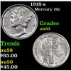 Image 1 : 1918-s Mercury Dime 10c Grades Select AU
