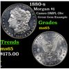 Image 1 : 1880-s Morgan Dollar $1 Grades GEM Unc
