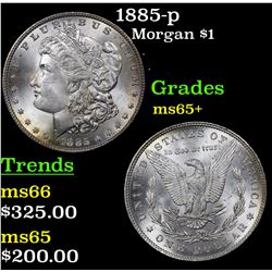 1885-p Morgan Dollar $1 Grades GEM+ Unc
