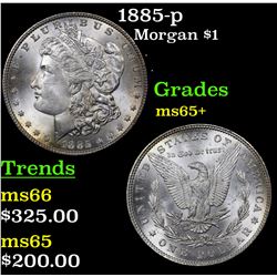 1885-p Morgan Dollar $1 Grades GEM+ Unc