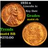 Image 1 : 1931-s Lincoln Cent 1c Grades Choice Unc RB