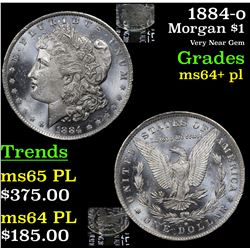 1884-o Morgan Dollar $1 Grades Choice Unc+ PL