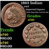 Image 1 : 1863 Indian Civil War Token 1c Grades xf