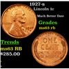 Image 1 : 1927-s Lincoln Cent 1c Grades Select Unc RB