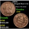Image 1 : 1804 Draped Bust Half Cent 1/2c Grades xf