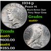 Image 1 : 1934-p Peace Dollar $1 Grades Choice+ Unc
