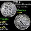 Image 1 : 1936-p Walking Liberty Half Dollar 50c Grades Choice AU/BU Slider