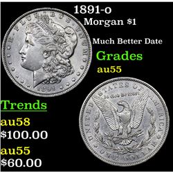 1891-o Morgan Dollar $1 Grades Choice AU