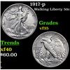 Image 1 : 1917-p Walking Liberty Half Dollar 50c Grades vf++