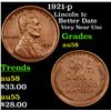 Image 1 : 1921-p Lincoln Cent 1c Grades Choice AU/BU Slider
