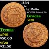 Image 1 : 1864 Two Cent Piece 2c Grades vf++