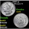 Image 1 : 1887-p Morgan Dollar $1 Grades Select Unc