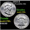 Image 1 : 1952-d Franklin Half Dollar 50c Grades Select Unc FBL