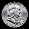 Image 2 : 1952-d Franklin Half Dollar 50c Grades Select Unc FBL