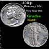 Image 1 : 1936-p Mercury Dime 10c Grades Select+ Unc