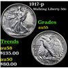 Image 1 : 1917-p Walking Liberty Half Dollar 50c Grades Choice AU