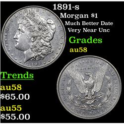 1891-s Morgan Dollar $1 Grades Choice AU/BU Slider