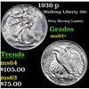 Image 1 : 1936-p Walking Liberty Half Dollar 50c Grades Select+ Unc