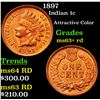 Image 1 : 1897 Indian Cent 1c Grades Select+ Unc RD