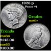 Image 1 : 1926-p Peace Dollar $1 Grades Select+ Unc