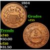 Image 1 : 1864 Two Cent Piece 2c Grades vf++