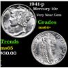 Image 1 : 1941-p Mercury Dime 10c Grades Choice+ Unc