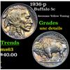 Image 1 : 1936-p Buffalo Nickel 5c Grades Unc Details