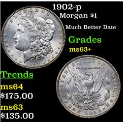 1902-p Morgan Dollar $1 Grades Select+ Unc