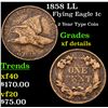 Image 1 : 1858 LL Flying Eagle Cent 1c Grades xf details