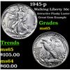 Image 1 : 1945-p Walking Liberty Half Dollar 50c Grades GEM Unc