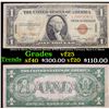 Image 1 : 1935A $1 Silver Certificate Hawaii WWII Emergency Currency Rare L-C Block Grades vf+
