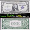 Image 1 : 1935c $1 Blue Seal Silver Certificate Grades Select CU