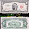 Image 1 : 1953c $2 Red Seal United States Note Key To The Series Grades Choice AU/BU Slider+