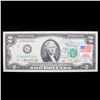 Image 2 : 1976 $2 Federal Reserve Note 1st Day of Issue, with Stamp Grades Gem++ CU