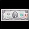 Image 2 : 1976 $2 Federal Reserve Note 1st Day of Issue, with Stamp Grades Gem CU