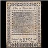 Image 2 : ***Auction Highlight*** Continental Currency Febuary 26th, 1777 $7 Fr-CC60 Baltamore Issue Sig. R. S