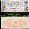 Image 1 : New Orleans 1800's Canal Bank Ten Dollar $10 125F Grades Select CU