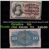 Image 1 : 1870's US Fractional Currency 10¢ Fourth Issue Fr-1258 Grades f+