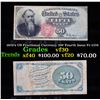 Image 1 : 1870's US Fractional Currency 50¢ Fourth Issue Fr-1376 Grades vf++