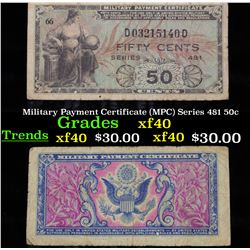 Military Payment Certificate (MPC) Series 481 50c Grades xf