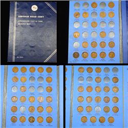 Partial Lincoln Cent Book 1909-1940 65 coins