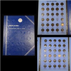 Starter Seated Liberty Half Dime Book 1840-1854 3 coins