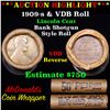 Image 1 : Lincoln Wheat cent 1c orig roll, 1909-s end, VDB other end